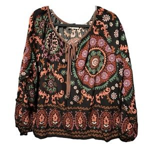 NWOT Haptics by HollyHarperBohemian Medallions/Floral/Multi, 100% Polyester